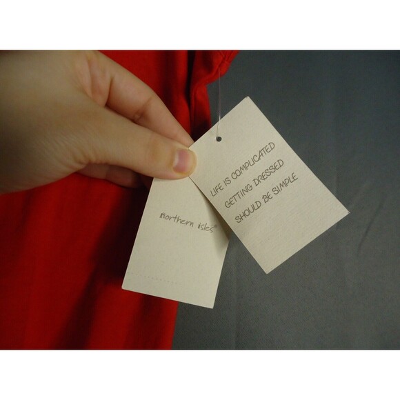 Northern Isles Collard Sleeveless V-neck Polo Womens Size Small Red New - Picture 3 of 9